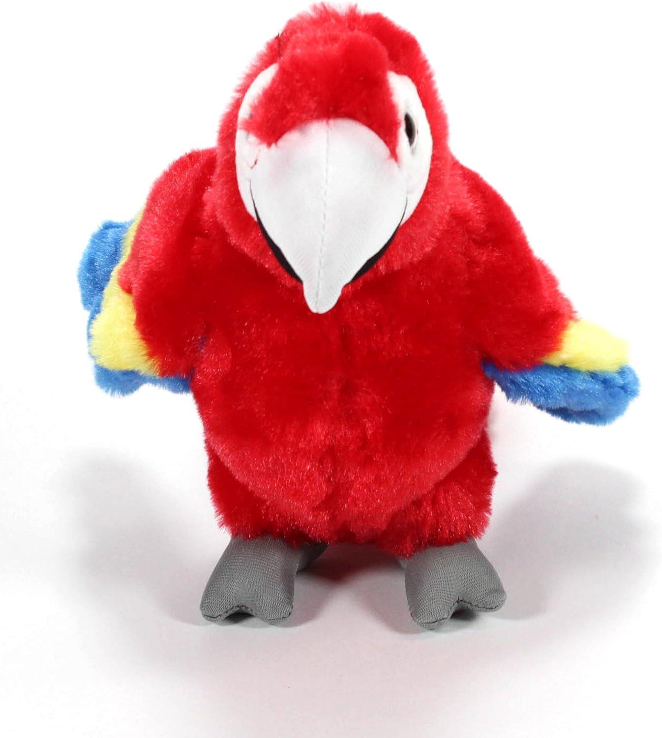image:imageThe Petting Zoo Scarlet Macaw Stuffed Animal Plushie Gifts for Kids Wild Onez Wildlife Animals Red Parrot Plush Toy 9 inches
