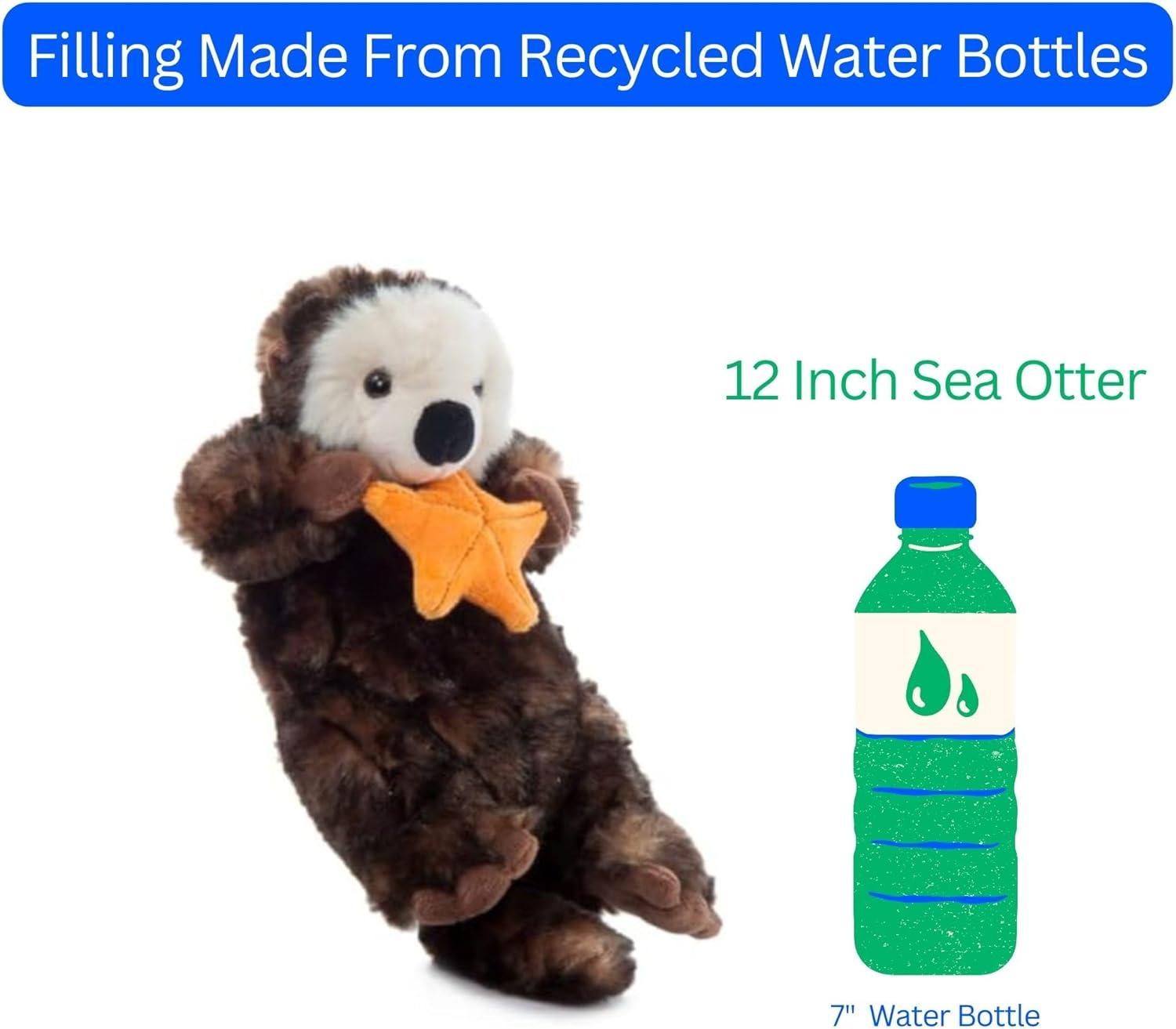 image:imageThe Petting Zoo Sea Otter Stuffed Animal Plushie Gifts for Kids Wild Onez Ocean Animals Otter Plush Toy 12 Inches
