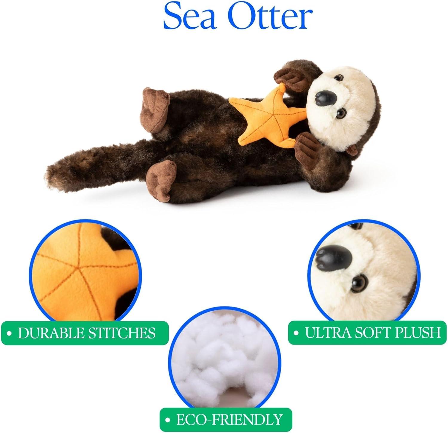 image:imageThe Petting Zoo Sea Otter Stuffed Animal with Star Gifts for Kids Wild Onez Ocean Animals Sea Otter Plush Toy with Star 18 inches