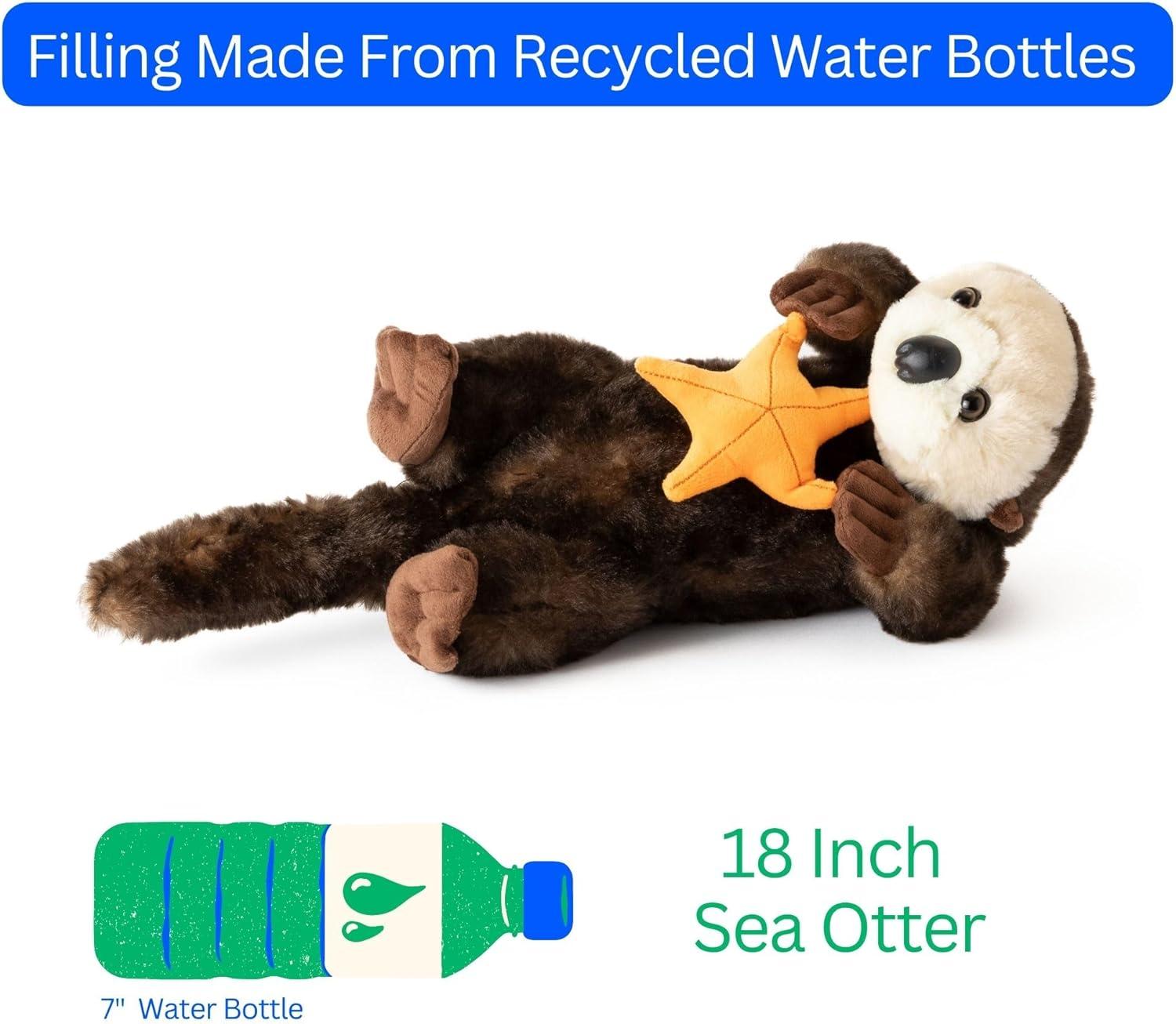 image:imageThe Petting Zoo Sea Otter Stuffed Animal with Star Gifts for Kids Wild Onez Ocean Animals Sea Otter Plush Toy with Star 18 inches