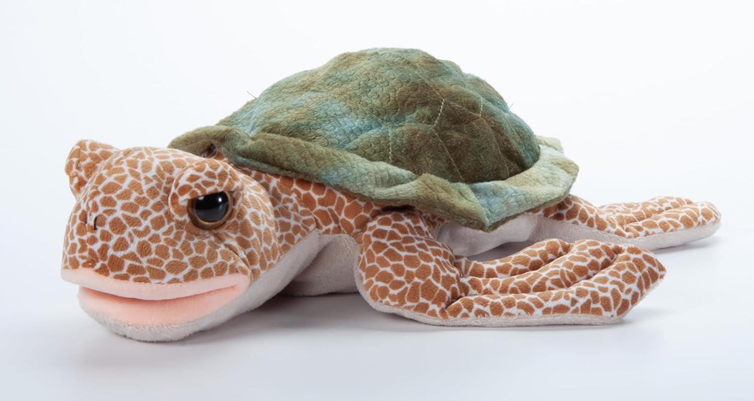 image:imageThe Petting Zoo Sea Turtle Hand Puppet Stuffed Animal Plushie Gifts for Kids Puppetz Animals Sea Turtle Interactive Puppets Plush Toy 19 Inches