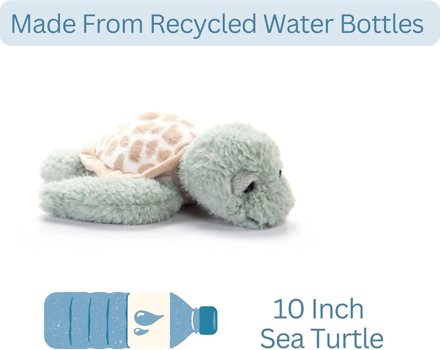 image:imageThe Petting Zoo Sea Turtle Stuffed Animal Plushie Gifts for Kids Fuzzlez Sealife Animals Tortoise Plush Toy 10 Inches