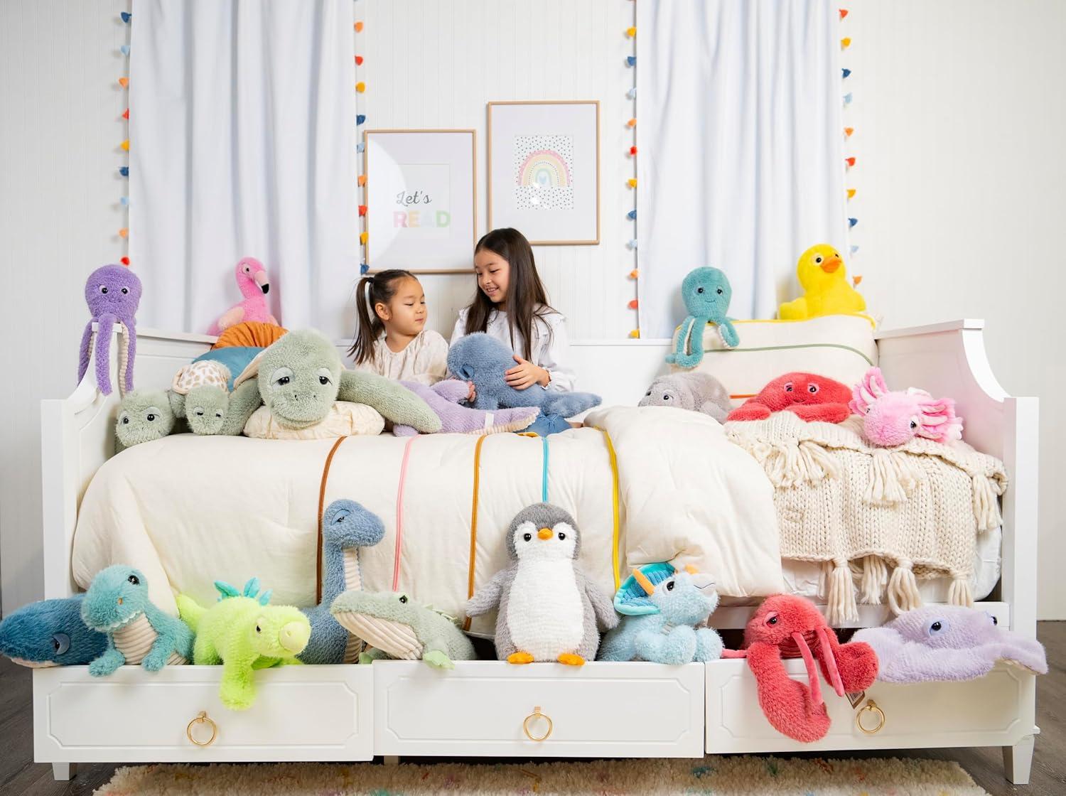 image:imageThe Petting Zoo Sea Turtle Stuffed Animal Plushie Gifts for Kids Fuzzlez Sealife Animals Tortoise Plush Toy 14 Inches