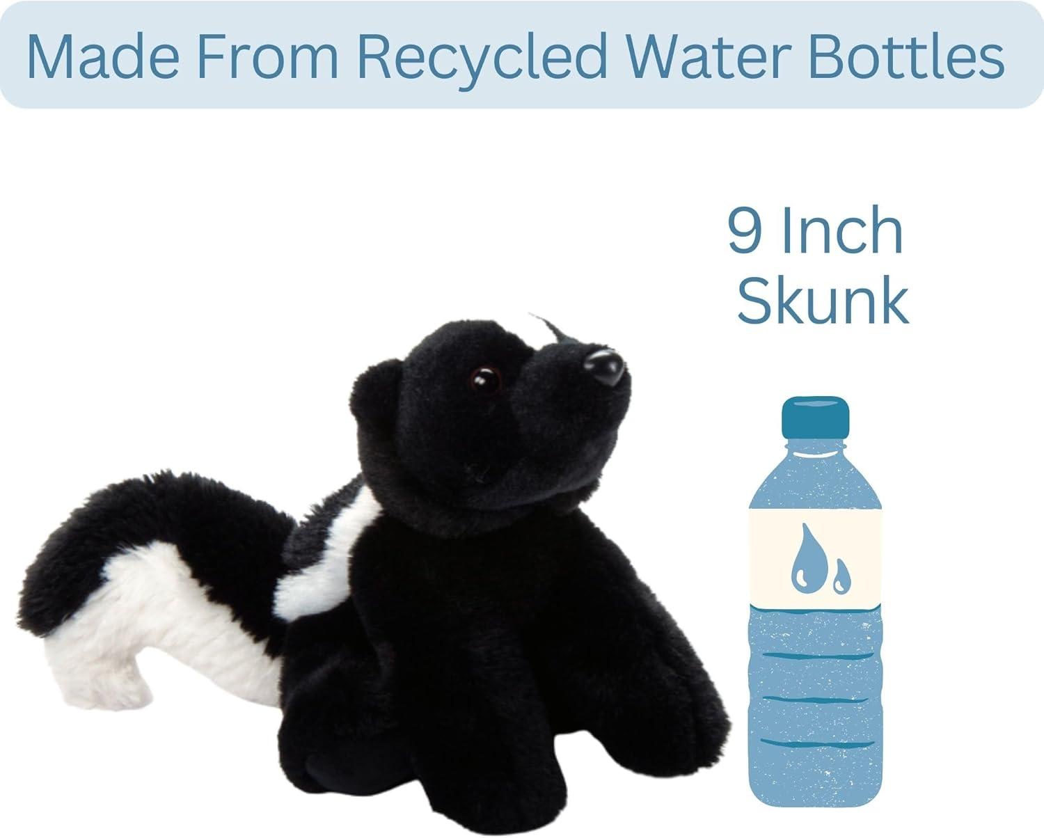 image:imageThe Petting Zoo Skunk Stuffed Animal Plushie Gifts for Kids Wild Onez Wildlife Animals Skunk Plush Toy 9 inches