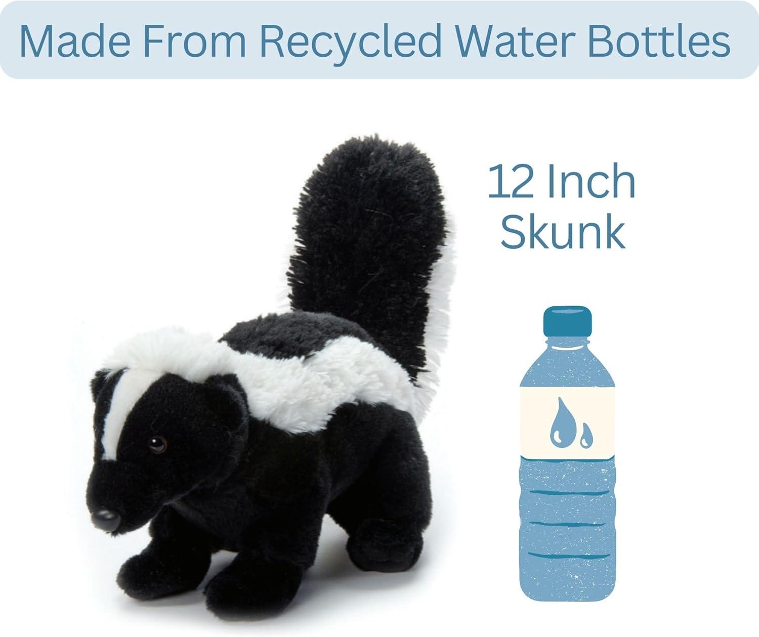 image:imageThe Petting Zoo Skunk Stuffed Animal Plushie Gifts for Kids Wild Onez Zoo Animals Skunk Plush Toy 12 inches