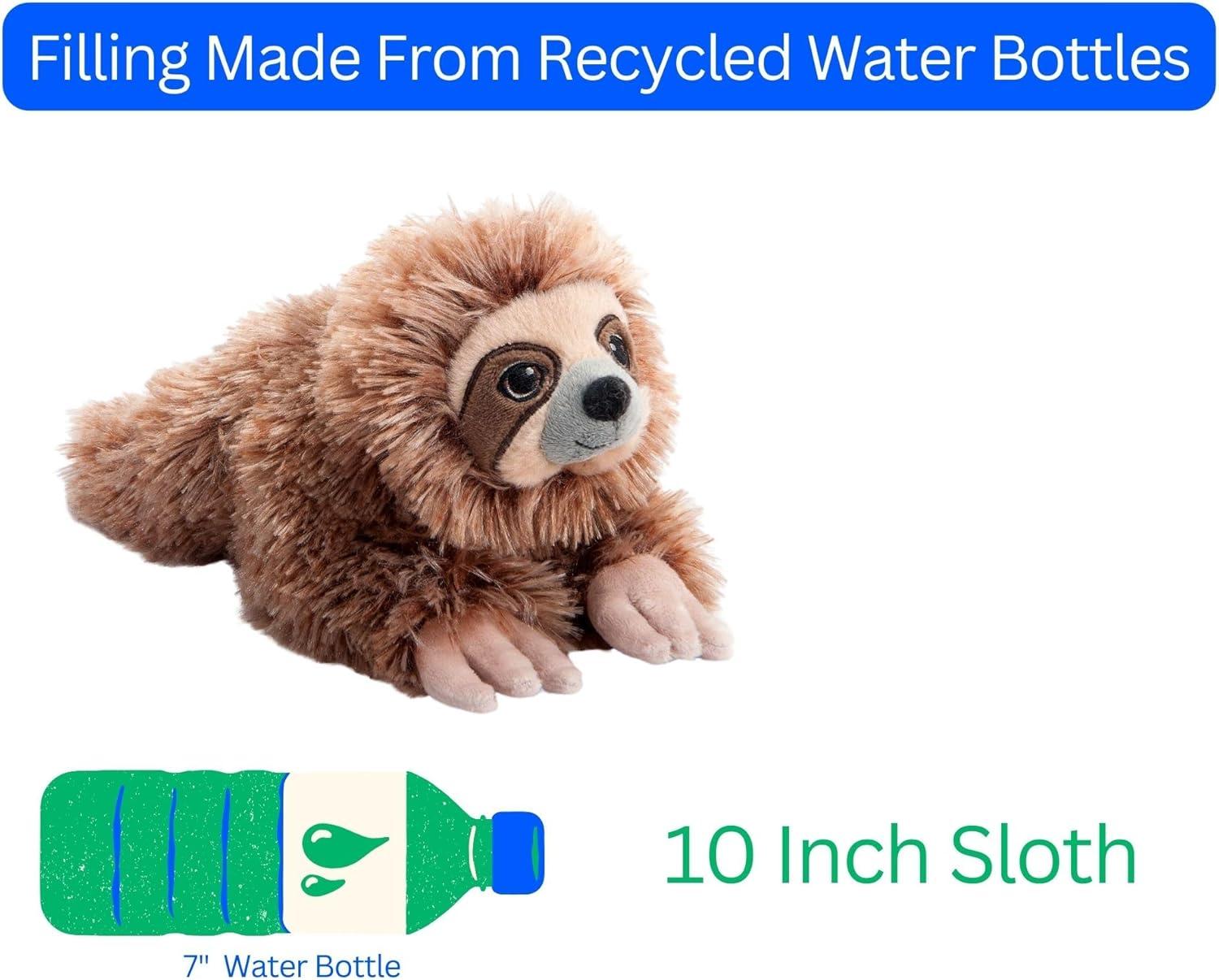 image:imageThe Petting Zoo Sloth Stuffed Animal Plushie Gifts for Kids Earth Keeperz Wildlife Animals Zoologee Brown Sloth Plush Toy 10 inches