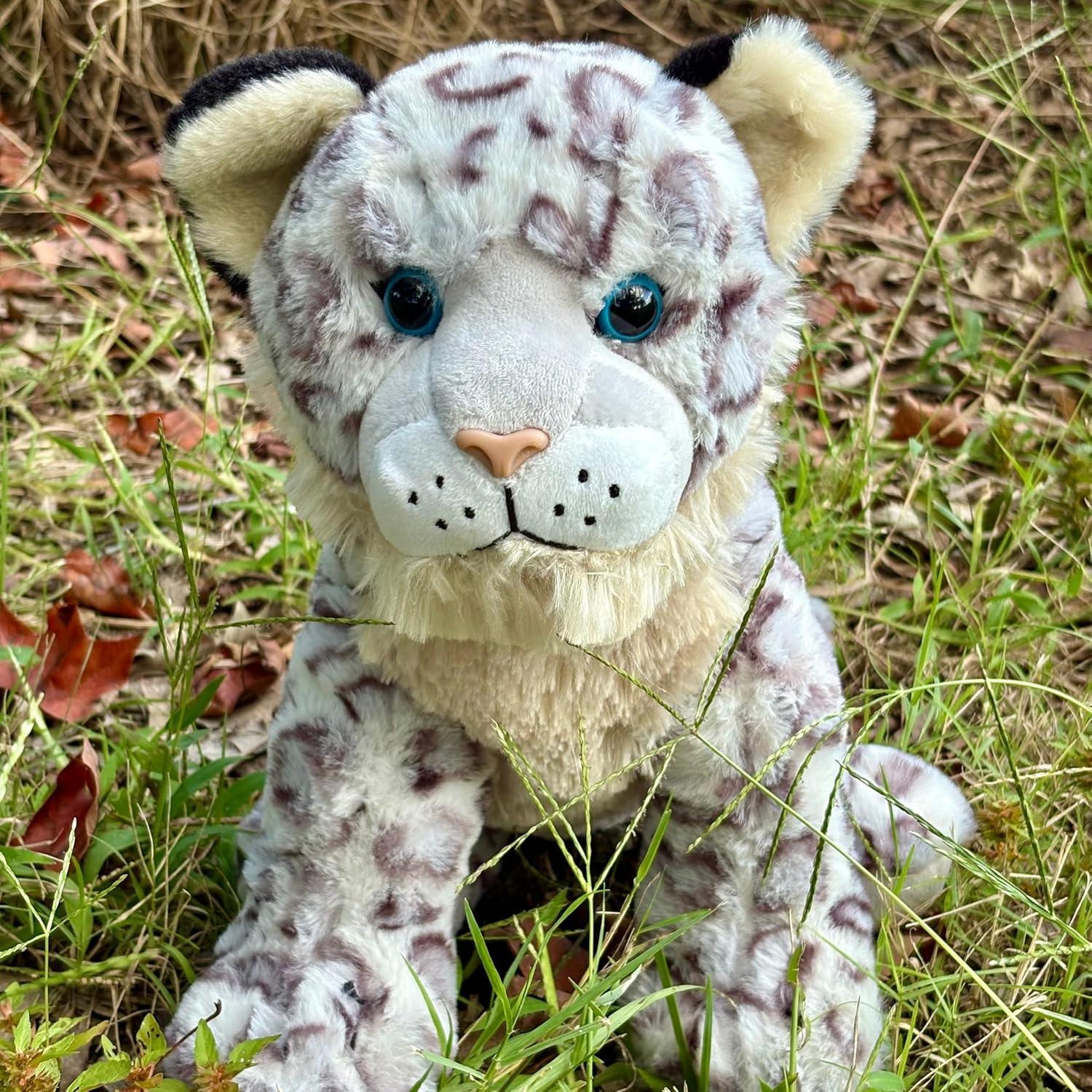 image:imageThe Petting Zoo Snow Leopard Stuffed Animal Gifts for Kids Wild Onez Zoo Animals Snow Leopard Plush Toy 12 inches