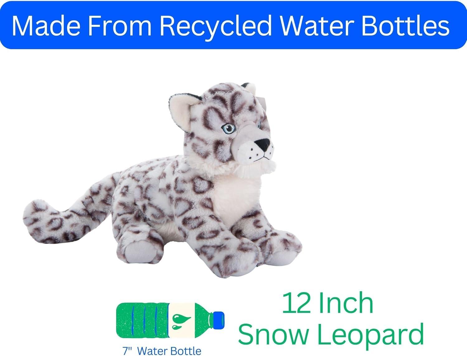image:imageThe Petting Zoo Snow Leopard Stuffed Animal Plushie Gifts for Kids Earth Keeperz Wildlife Animals Zoologee Snow Leopard Plush Toy 12 inches