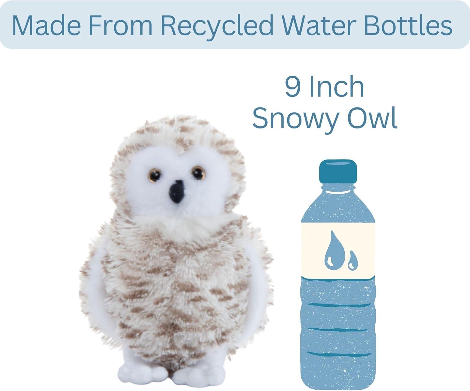 image:imageThe Petting Zoo Snowy Owl Stuffed Animal Plushie Gifts for Kids Wild Onez Wildlife Animals White Owl Plush Toy 9 Inches