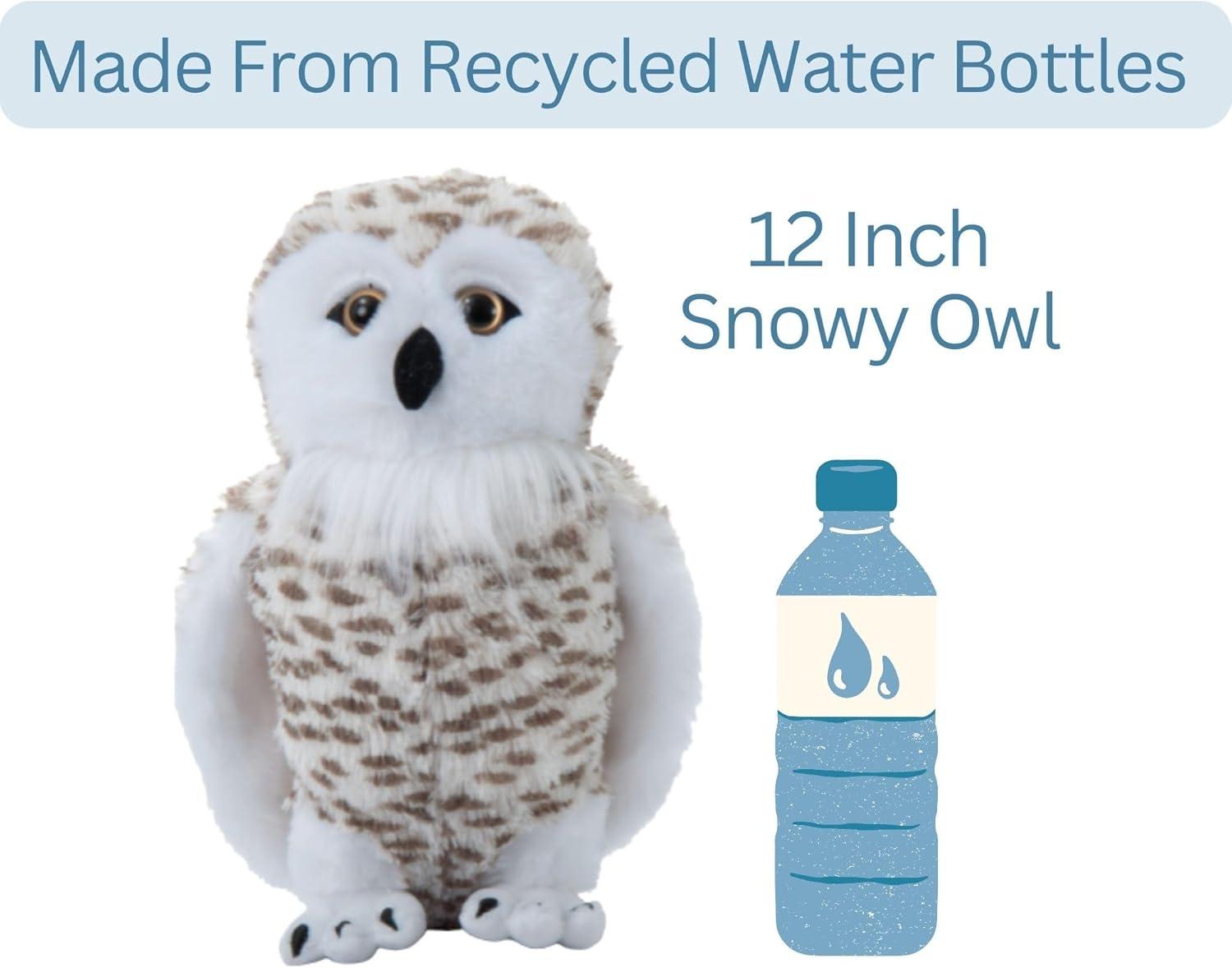 image:imageThe Petting Zoo Snowy Owl Stuffed Animal Plushie Gifts for Kids Wild Onez Zoo Animals White Owl Plush Toy 12 Inches