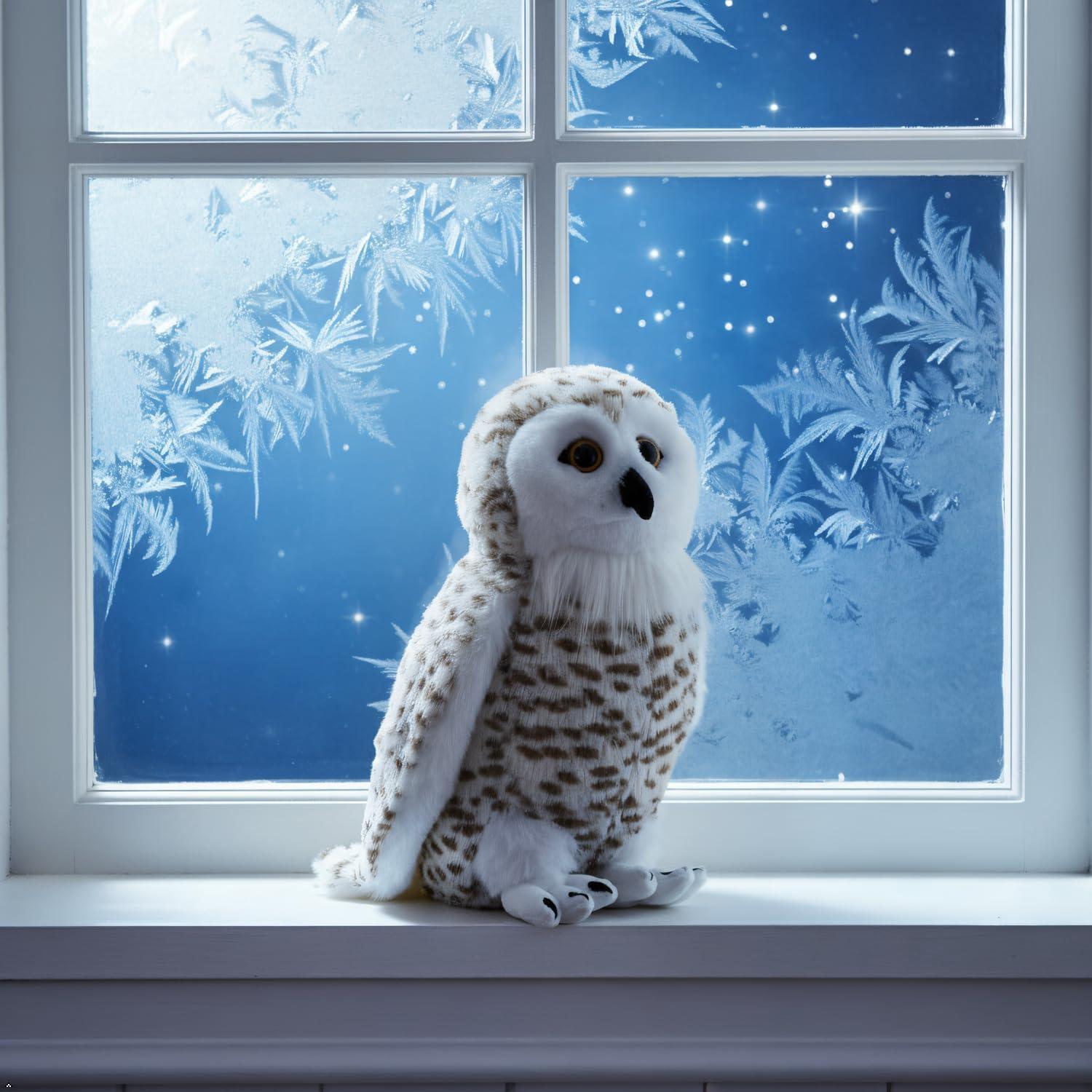 image:imageThe Petting Zoo Snowy Owl Stuffed Animal Plushie Gifts for Kids Wild Onez Zoo Animals White Owl Plush Toy 12 Inches