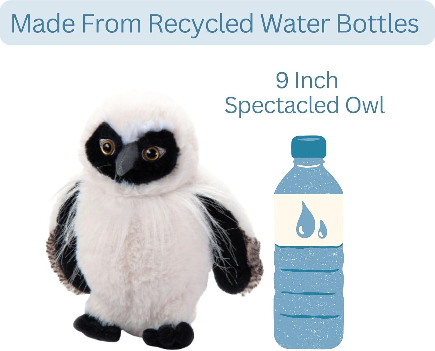 image:imageThe Petting Zoo Spectacled Owl Stuffed Animal Plushie Gifts for Kids Wild Onez Wildlife Animals Owl Plush Toy 9 Inches
