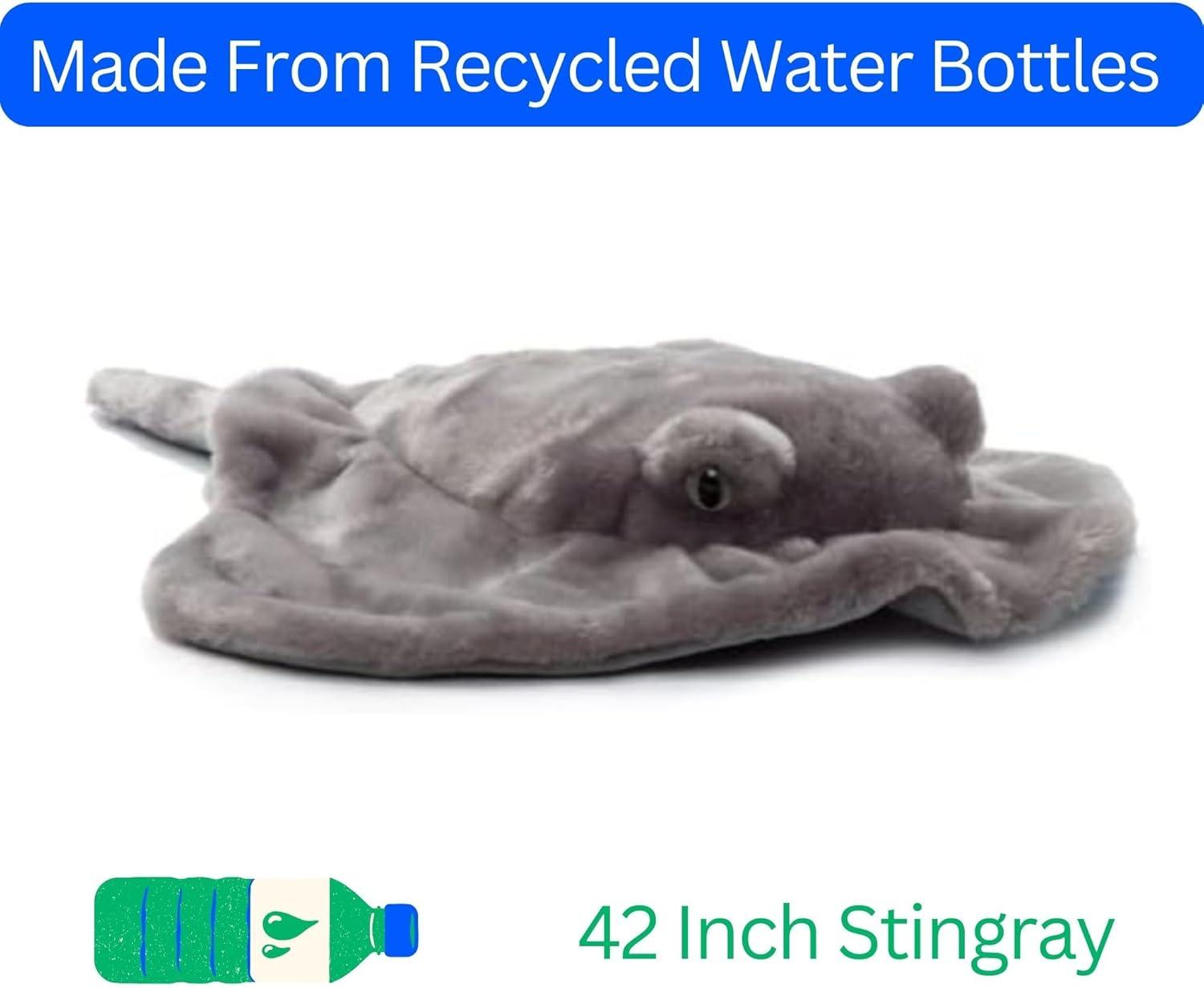 image:imageThe Petting Zoo Stingray Stuffed Animal Plushie Gifts for Kids Wild Onez Ocean Animals Stingray Plush Toy 42 inches from Tip of Tail to Head
