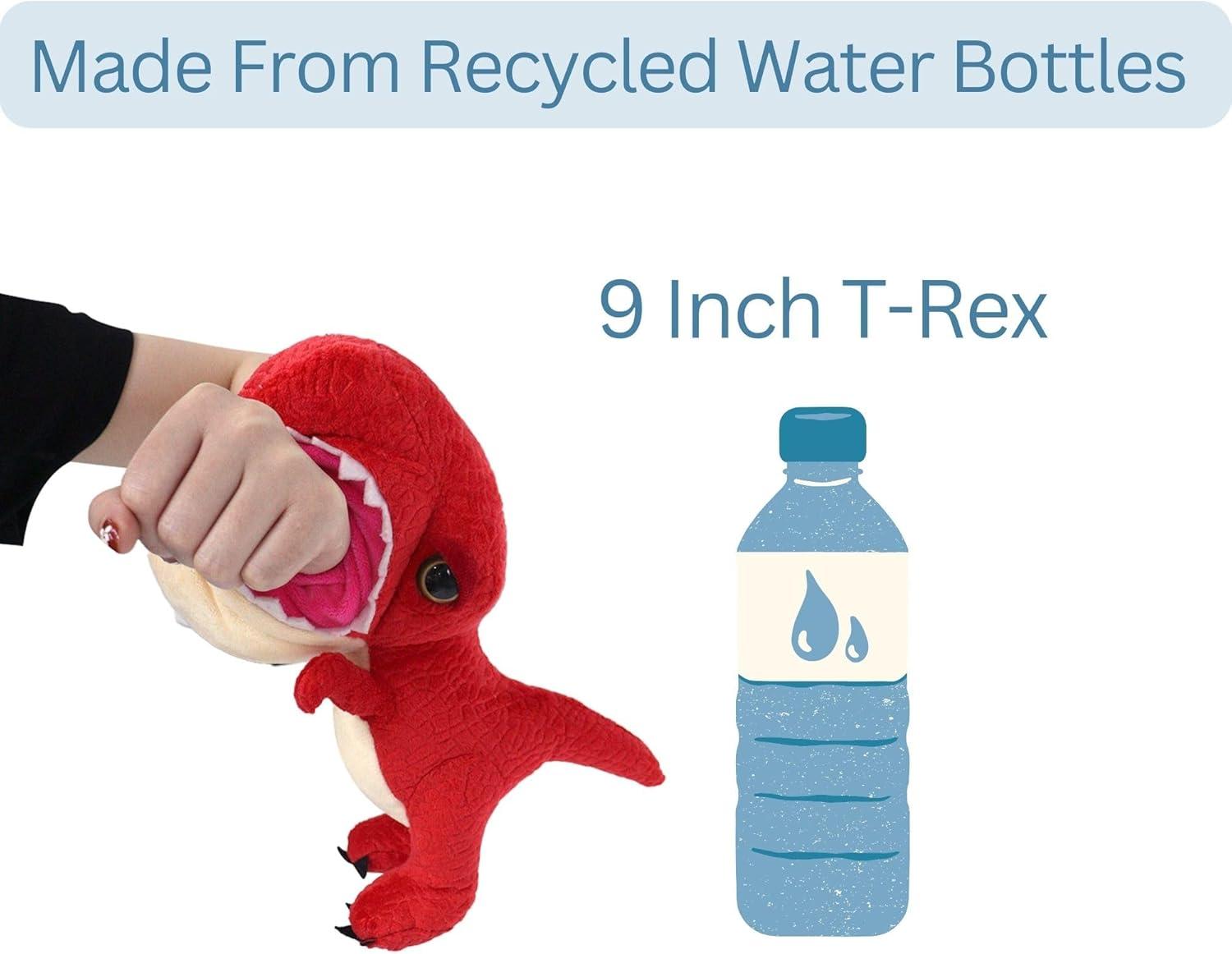 image:imageThe Petting Zoo TRex Stuffed Animal Plushie Slap Bracelet Gifts for Kids Slapstix Animals Red TRex Dinosaur Plush Toy 10 inches