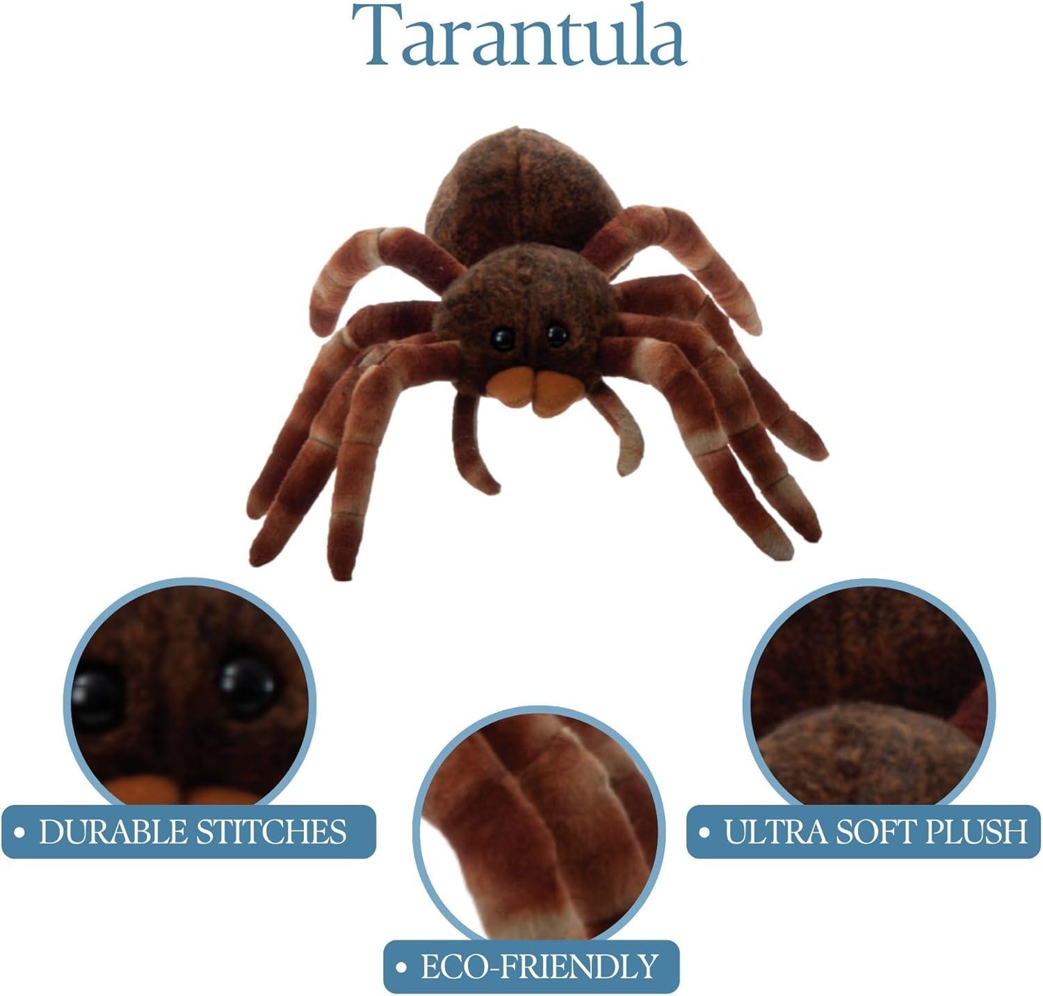image:imageThe Petting Zoo Tarantula Stuffed Animal Gifts for Kids Wild Onez Zoo Animals Tarantula Plush Toy Sitting 12 inches