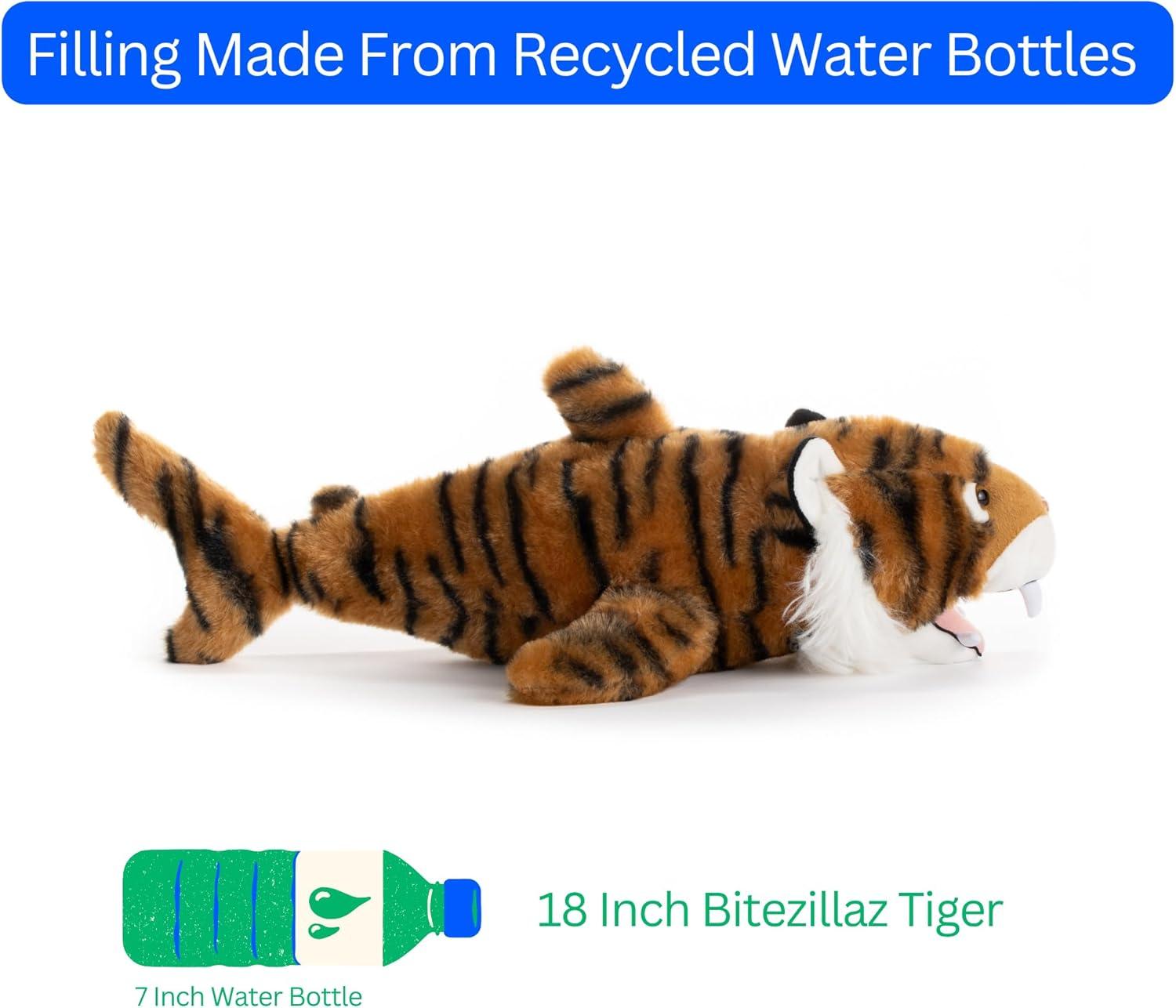 image:imageThe Petting Zoo Tiger Stuffed Animal Plushie Gifts for Kids Bitezillaz Animals Tiger Plush Toy 18 inches