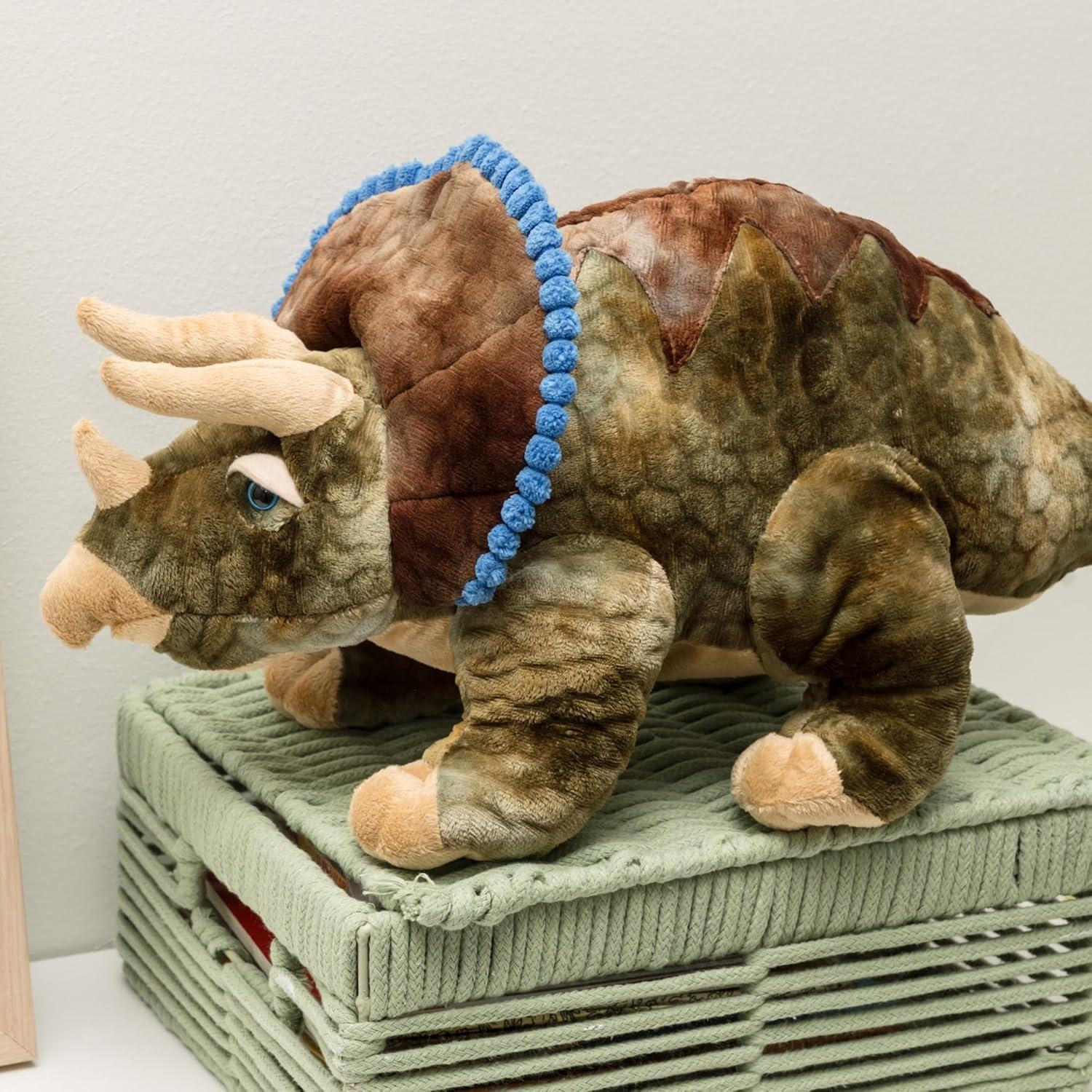 image:imageThe Petting Zoo Triceratops Stuffed Animal Plushie Gift for Kids Dinosaur Animals Triceratops Dinosaur Plush Toy 16 inches
