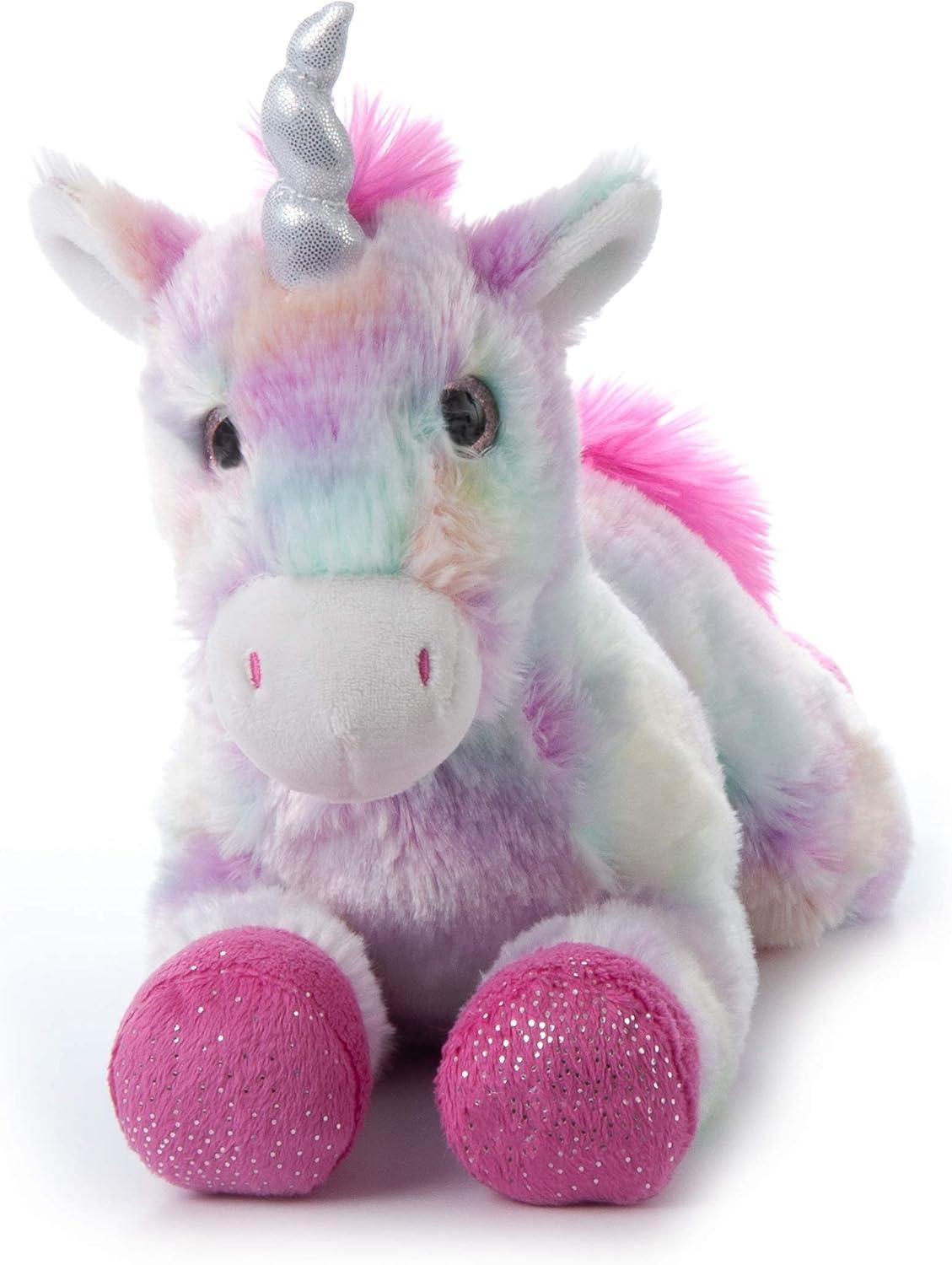 image:imageThe Petting Zoo Unicorn Stuffed Animal Plush Toy Gifts for Girls Rainbow Tie Dye amp Lashz Unicorn