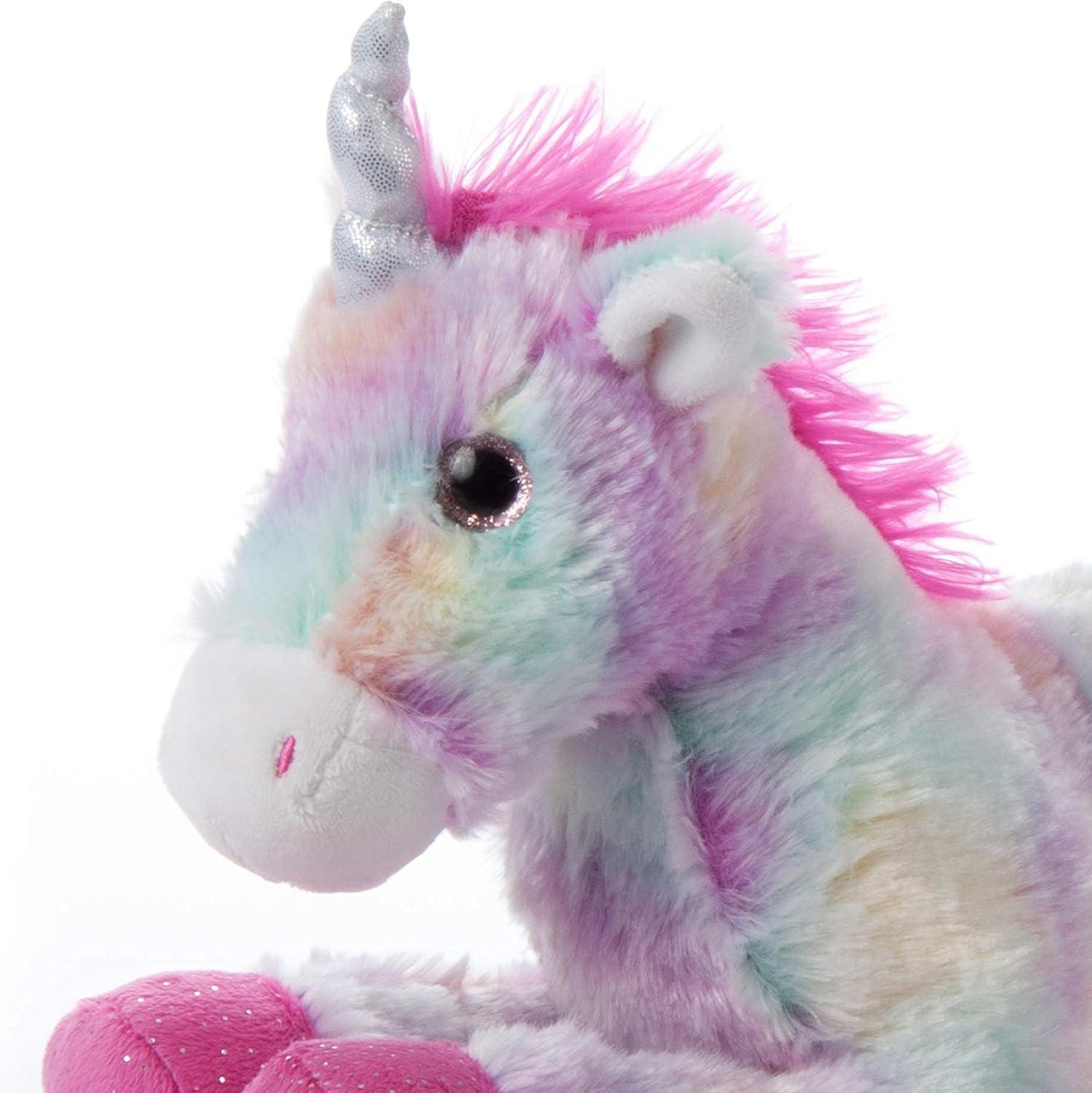 image:imageThe Petting Zoo Unicorn Stuffed Animal Plush Toy Gifts for Girls Rainbow Tie Dye amp Lashz Unicorn