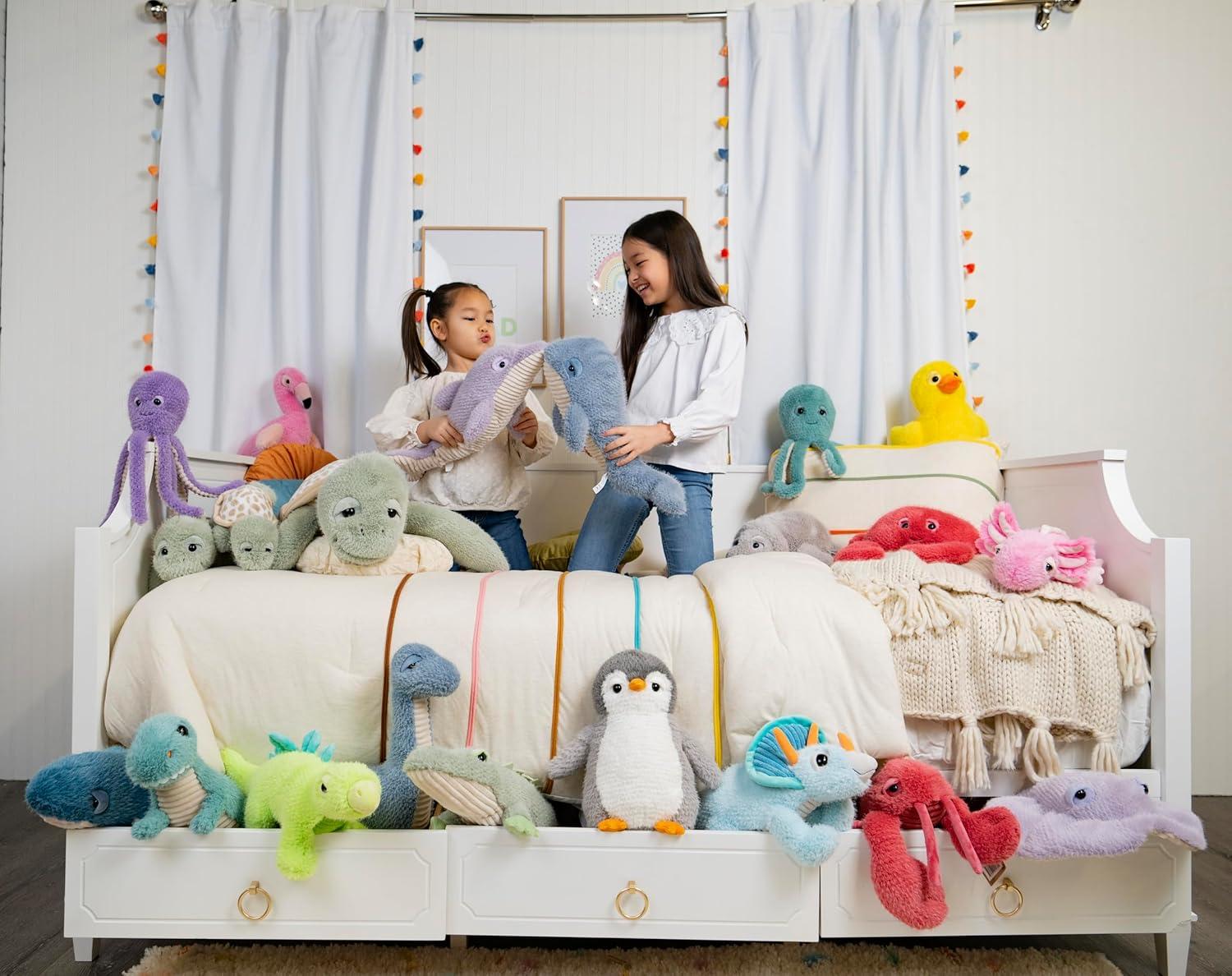 image:imageThe Petting Zoo Whale Stuffed Animal Plushie Gifts for Kids Fuzzlez Sealife Animals Whale Plush Toy 15 inches