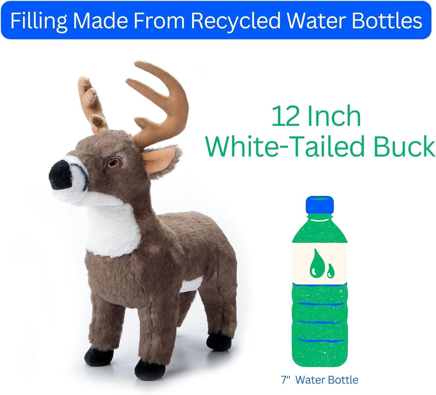 image:imageThe Petting Zoo WhiteTailed Buck Stuffed Animal Plushie Gifts for Kids Earth Keeperz Wildlife Animals Zoologee WhiteTailed Buck Plush Toy 12 inches