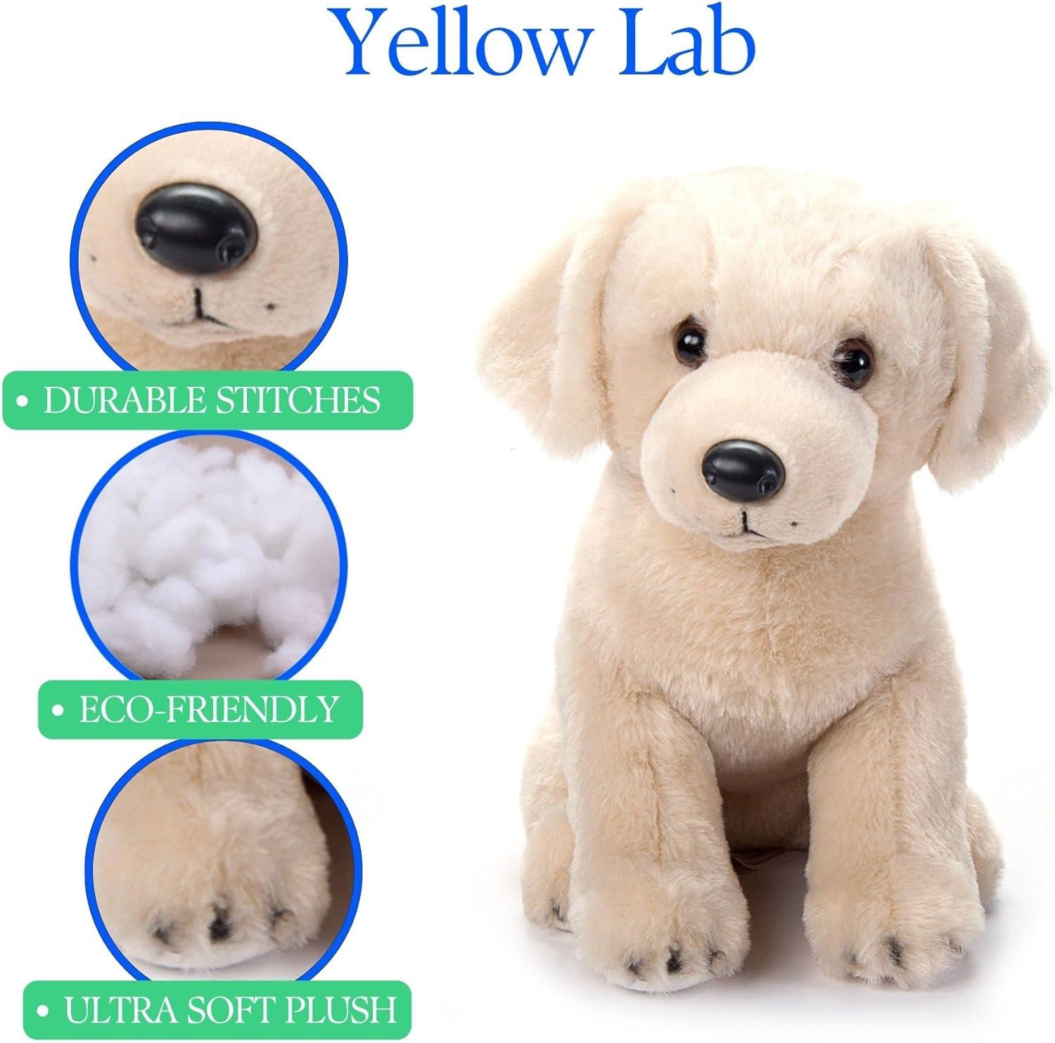 image:imageThe Petting Zoo Yellow Lab Dog Stuffed Animal Plushie Gifts for Kids Lab Dog Plush Toy 12 inches