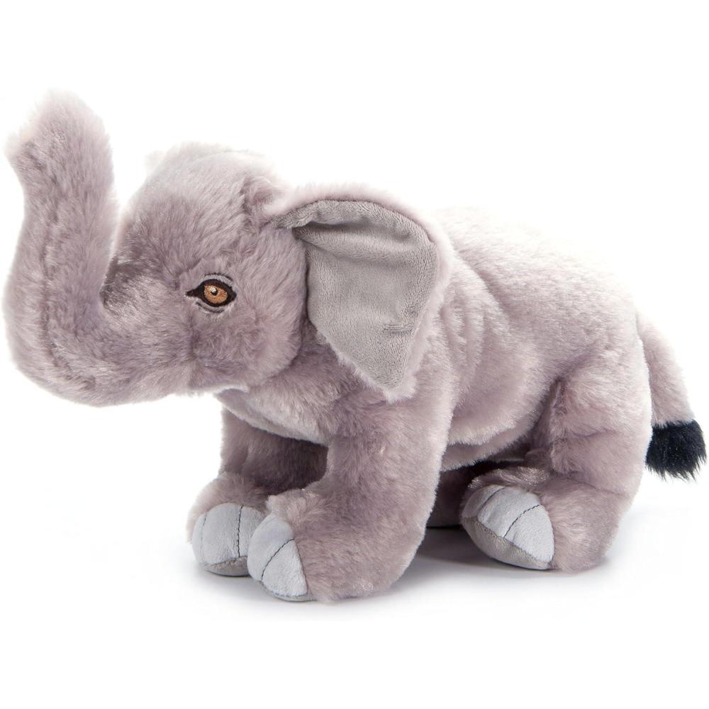image:imageThe Petting Zoo African Elephant Stuffed Animal Plushie Gifts for Kids Earth Keeperz Wildlife Animals Zoologee Grey African Elephant Plush Toy 13 inches