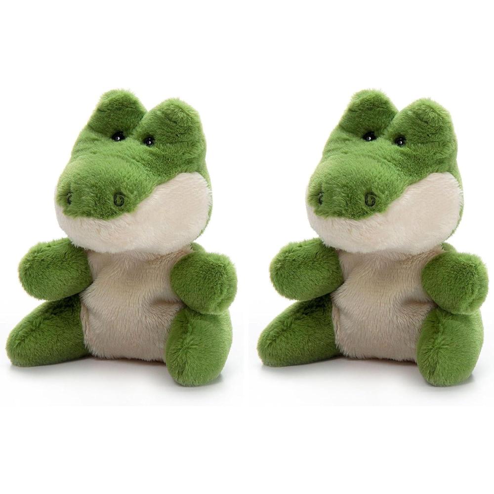 image:imageThe Petting Zoo Alligator Stuffed Animal Plushie Gifts for Kids Nuggetz Wildlife Animals Green Gator Plush Toy 6 InchesSmall Pack of 2