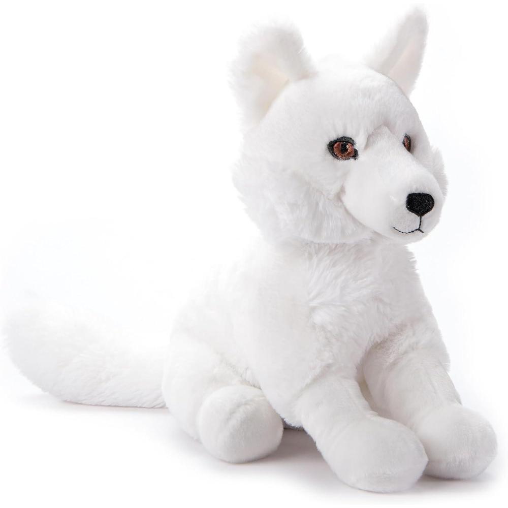 image:imageThe Petting Zoo Arctic Fox Stuffed Animal Plushie Gifts for Kids Earth Keeperz Wildlife Animals Zoologee White Arctic Fox Plush Toy 13 inches