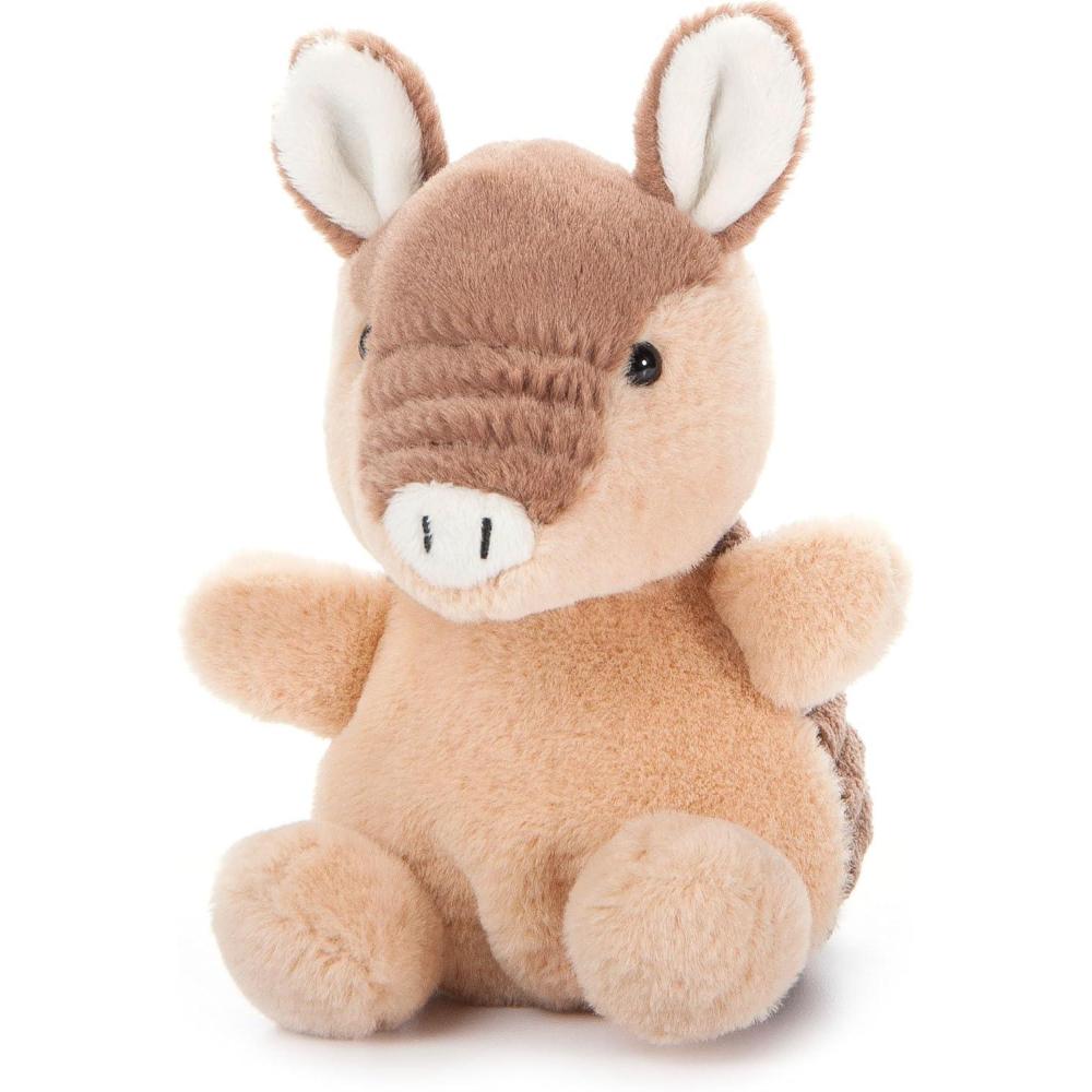 image:imageThe Petting Zoo Armadillo Stuffed Animal Plushie Gifts for Kids Nuggetz Wildlife Animals Brown Armadillo Plush Toy 6 inches