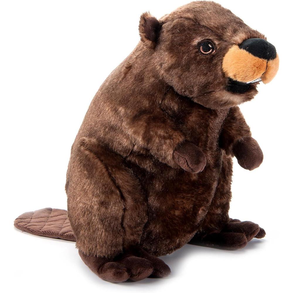 image:imageThe Petting Zoo Beaver Stuffed Animal Plushie Gifts for Kids Earth Keeperz Wildlife Animals Zoologee Brown Beaver Plush Toy 12 inches