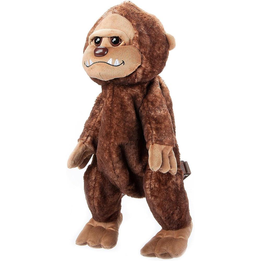 image:imageThe Petting Zoo Bigfoot Boy Stuffed Animal Plushie Backpack Gifts for Kids Wildlife Animal Toy Brown Bigfoot Plush Toy Book Bag 20 inches