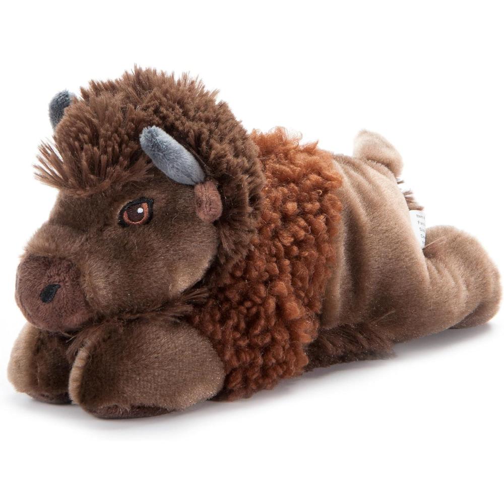 image:imageThe Petting Zoo Bison Stuffed Animal Plushie Gifts for Kids Earth Keeperz Wildlife Animals Zoologee Brown Bison Plush Toy 10 inches