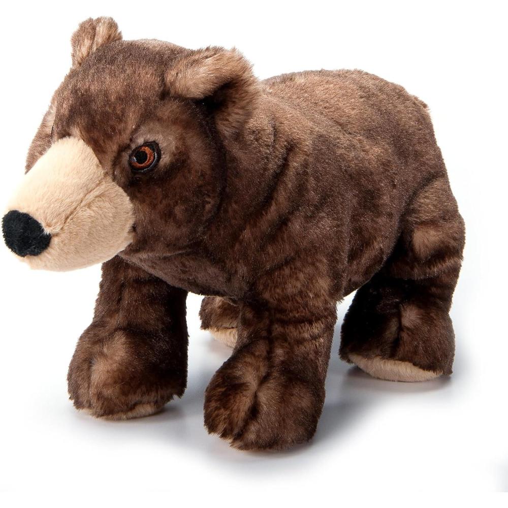 image:imageThe Petting Zoo Brown Bear Stuffed Animal Plushie Gifts for Kids Earth Keeperz Wildlife Animals Zoologee Brown Bear Plush Toy 12 inches