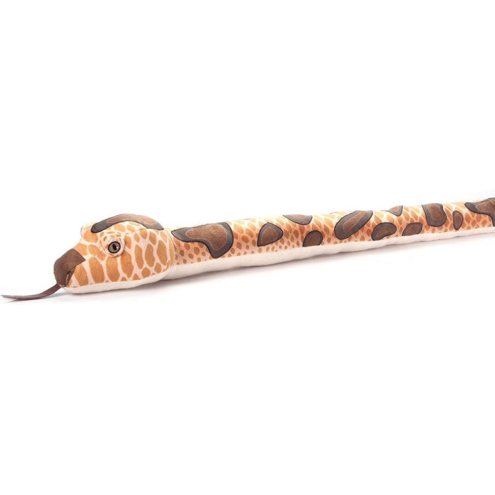 image:imageThe Petting Zoo Burmese Python Snake Stuffed Animal Plushie Gifts for Kids Earth Keeperz Snake Animals Zoologee Brown Burmese Python Snake Plush Toy 54 inches