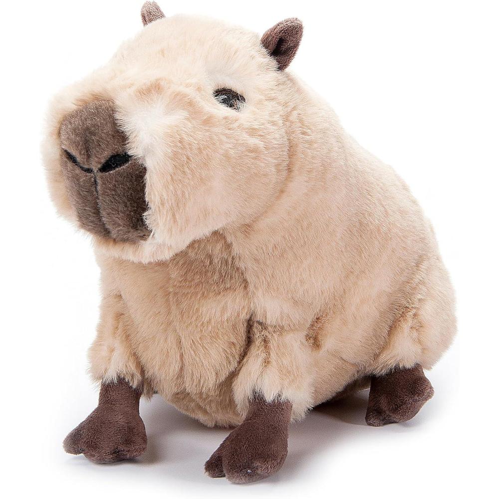 image:imageThe Petting Zoo Capybara Stuffed Animal Plushie Gifts for Kids Earth Keeperz Wildlife Animals Zoologee Brown Capybara Plush Toy 13 inches