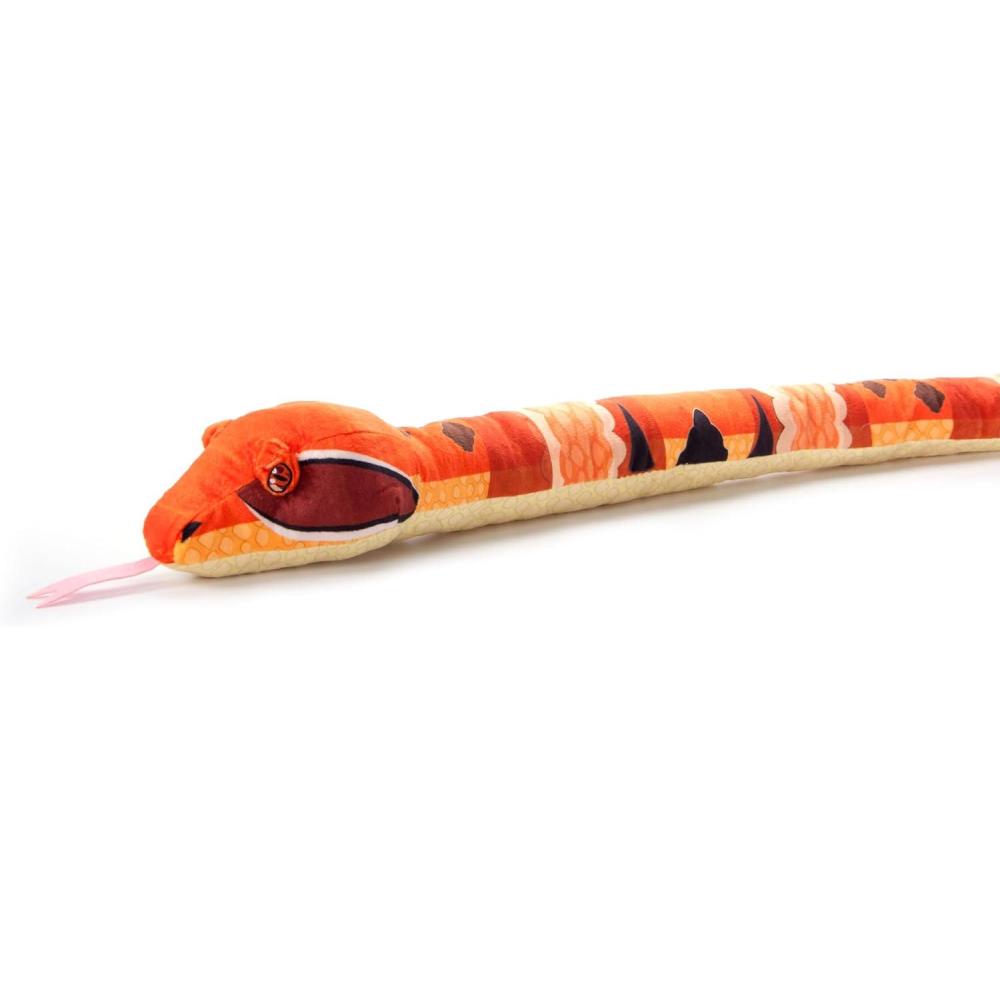 image:imageThe Petting Zoo Cottonmouth Snake Stuffed Animal Plushie Gifts for Kids Earth Keeperz Snake Animals Zoologee Orange Cottonmouth Snake Plush Toy 54 inches