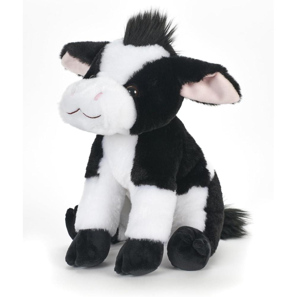 image:imageThe Petting Zoo Cow Stuffed Animal Plushie Gifts for Kids Wild Onez Farm Animals Cow Plush Toy 12 inches