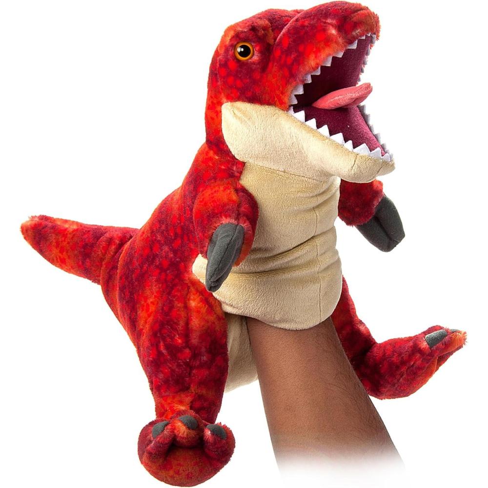 image:imageThe Petting Zoo Dinosaur TRex Stuffed Animal Plushie Gifts for Kids Puppetz Animals TRex Dinosaur Plush Toy 16 Inches