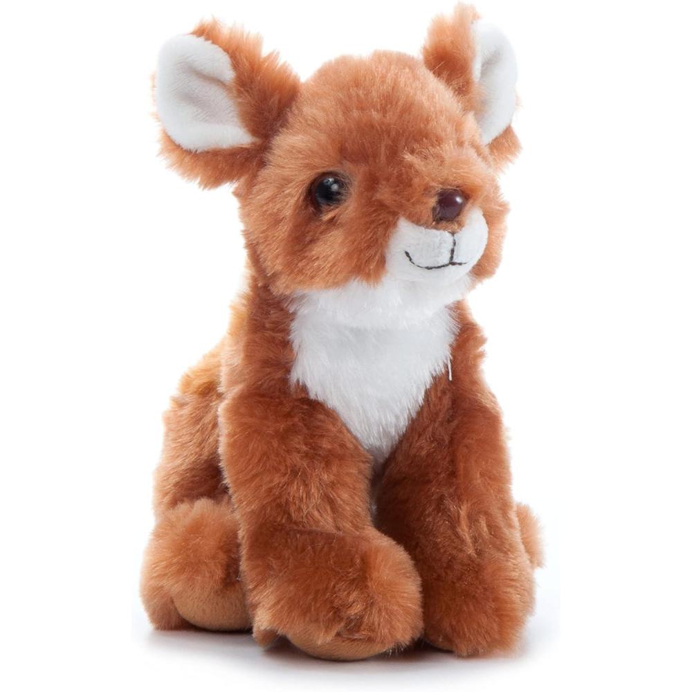 image:imageThe Petting Zoo Fawn Stuffed Animal Plushie Gifts for Kids Wild Onez Babiez Zoo Animals Fawn Plush Toy 6 inches6 in