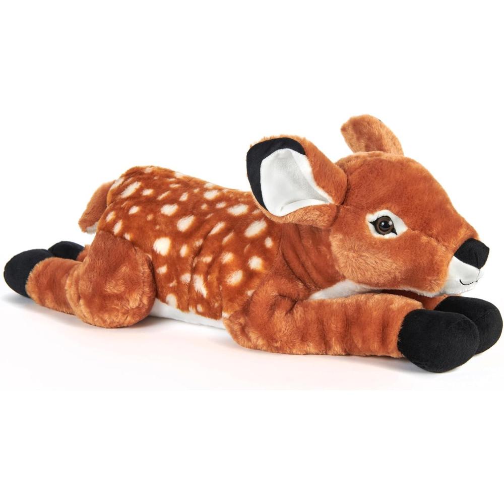 image:imageThe Petting Zoo Fawn Stuffed Animal Plushie Gifts for Kids Wild Onez Wildlife Animals Jumbo Fawn Plush Toy 20 inches