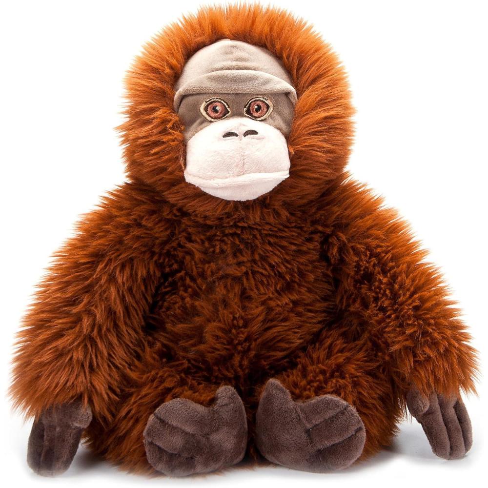 image:imageThe Petting Zoo Female Orangutan Stuffed Animal Plushie Gifts for Kids Earth Keeperz Wildlife Animals Zoologee Female Orangutan Plush Toy 11 inches