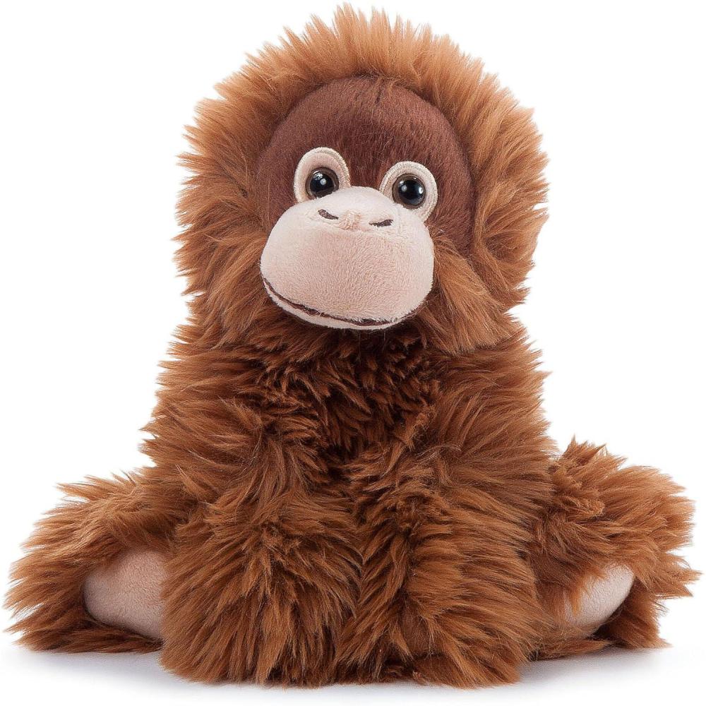 image:imageThe Petting Zoo Female Orangutan Stuffed Animal Plushie Gifts for Kids Wild Onez Wildlife Animals Orangutan Plush Toy 9 inches