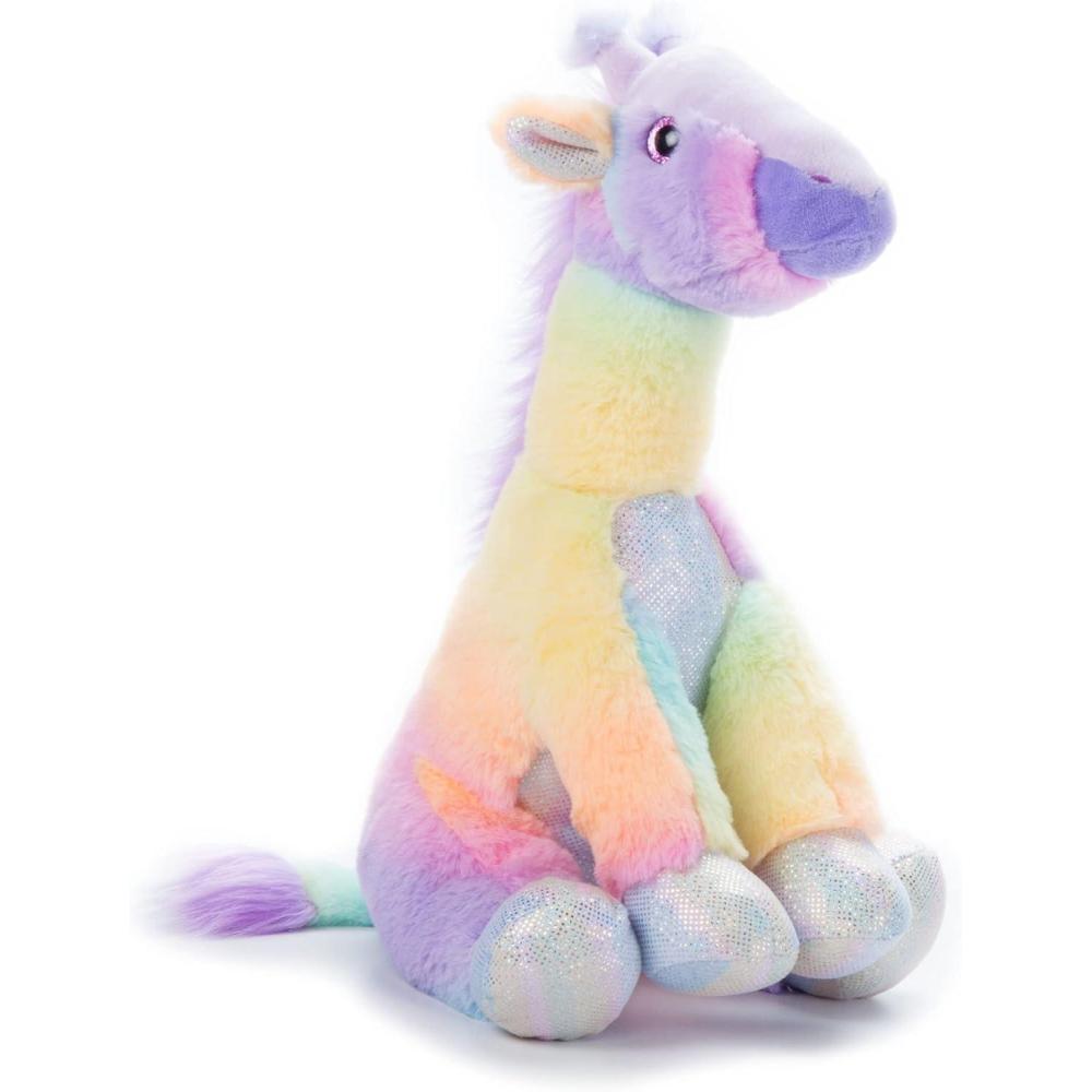image:imageThe Petting Zoo Giraffe Stuffed Animal Plushie Ombrez Wildlife Animals Rainbow Zoologee Giraffe Plush Toy 14 inches