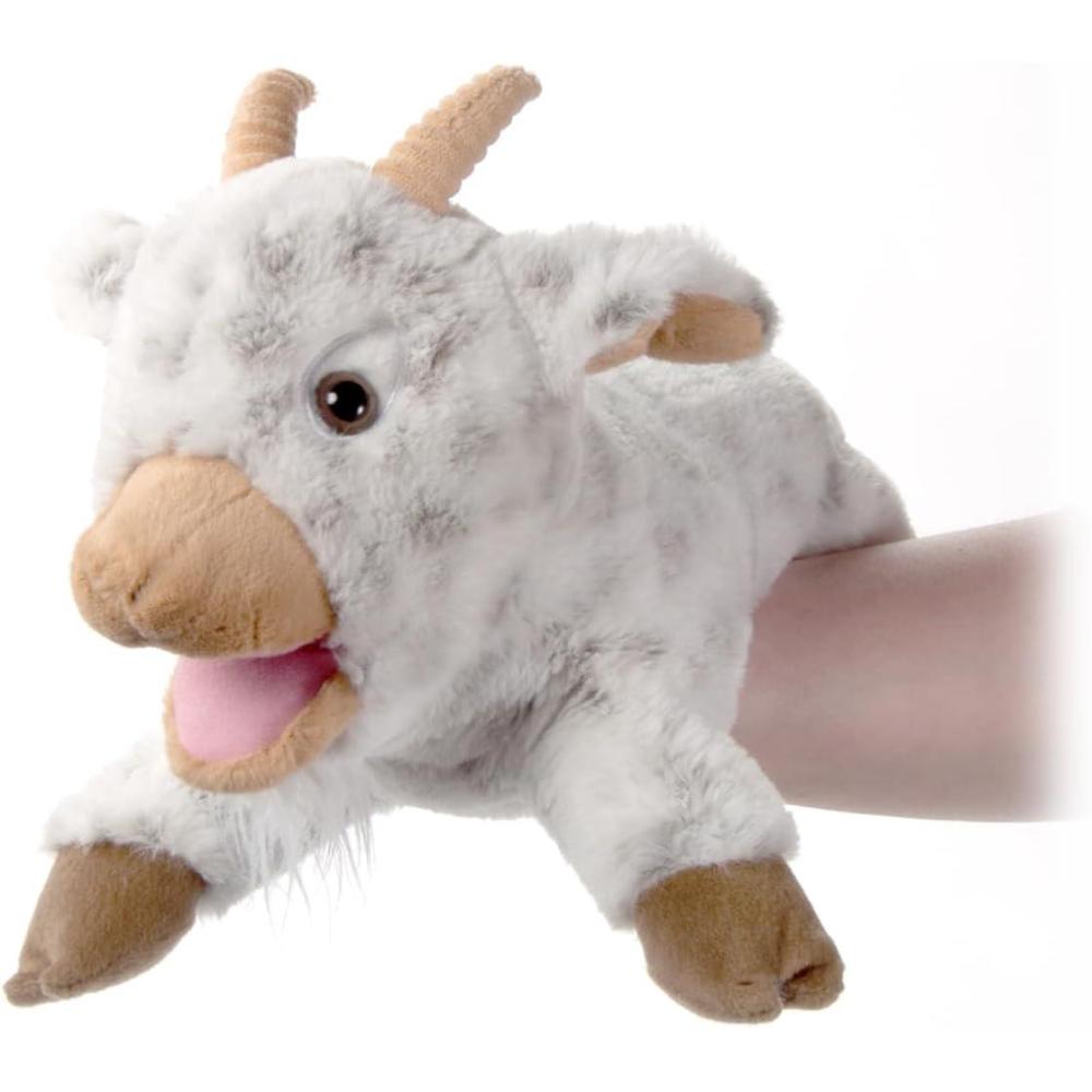image:imageThe Petting Zoo Goat Stuffed Animal Plushie Gifts for Kids Puppetz Animals White Goat Plush Toy 15 Inches