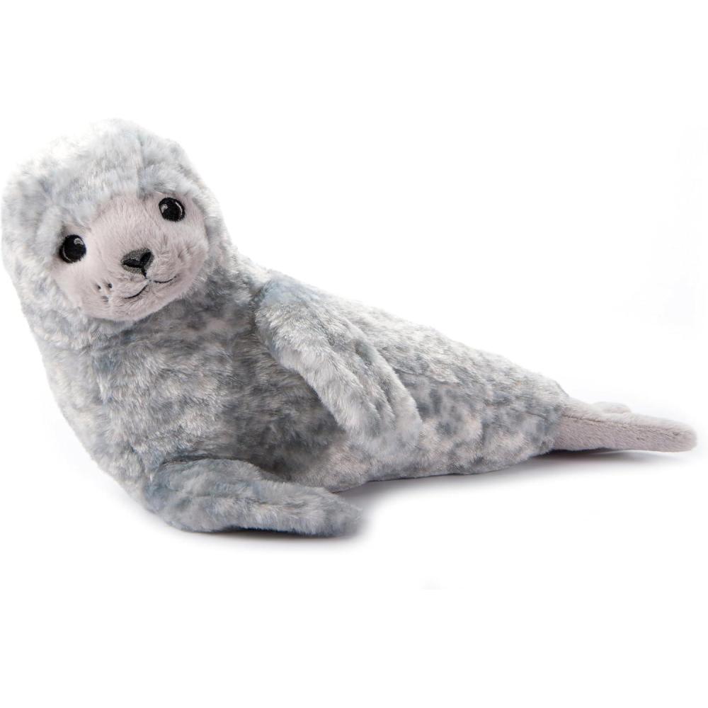 image:imageThe Petting Zoo Harbor Seal Stuffed Animal Plushie Gifts for Kids Earth Keeperz Sealife Animals Zoologee Grey Harbor Seal Plush Toy 13 inches