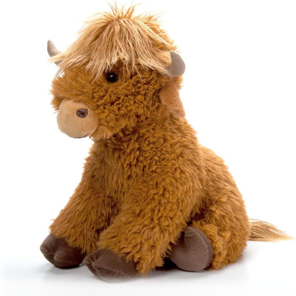 image:imageThe Petting Zoo Highland Cow Stuffed Animal Plushie Gifts for Kids Wild Onez Wildlife Animals Cow Plush Toy 20 inches