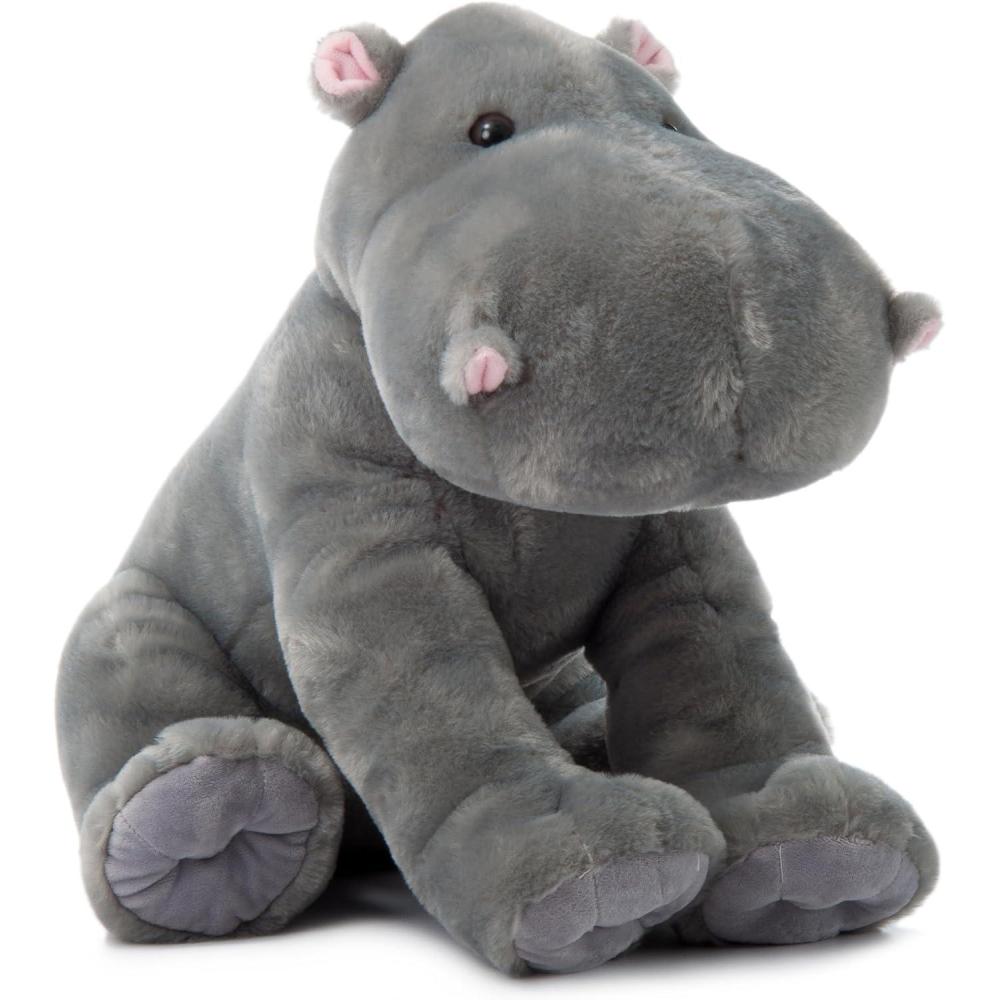 image:imageThe Petting Zoo Hippo Stuffed Animal Gifts for Kids Wild Onez Zoo Animals Jumbo Hippo Plush Toy 20 inches