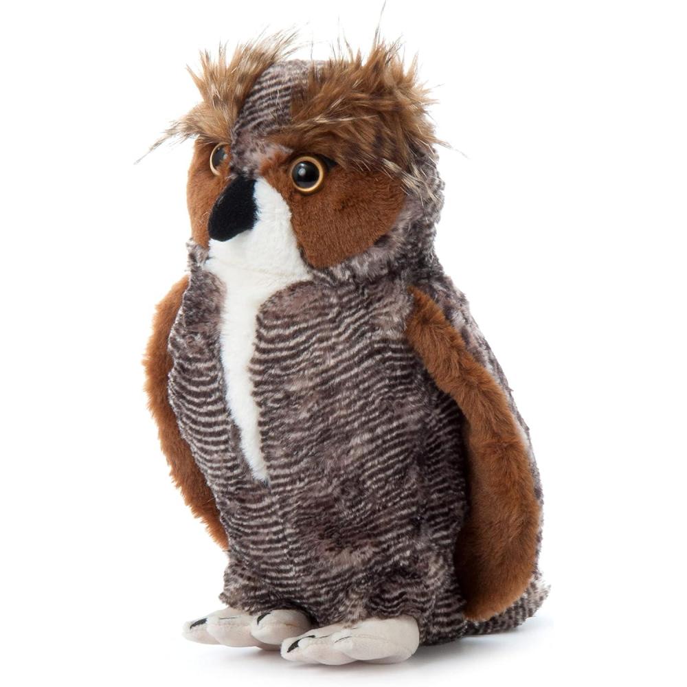 image:imageThe Petting Zoo Horned Owl Stuffed Animal Plushie Gifts for Kids Wild Onez Zoo Animals Horned Owl Plush Toy 12 Inches