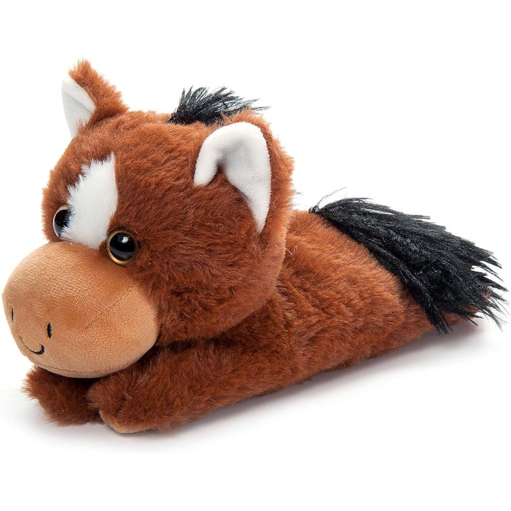 image:imageThe Petting Zoo Horse Stuffed Animal Plushie Slap Bracelet Gifts for Kids Slapstix Wildlife Animals Brown Horse Plush Toy 10 inches